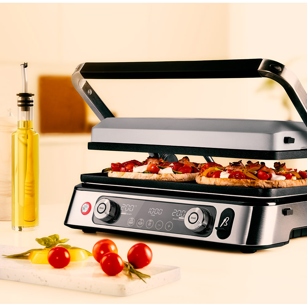 Gratar electric BRAUN MultiGrill 9 Pro CG9160, 2200W, argintiu-negru