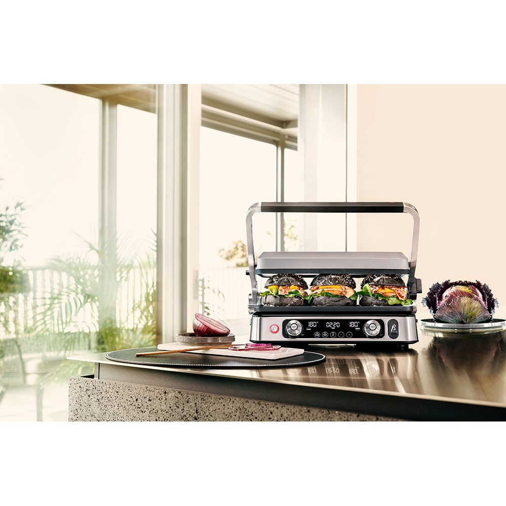 Gratar electric BRAUN MultiGrill 9 Pro CG9160, 2200W, argintiu-negru