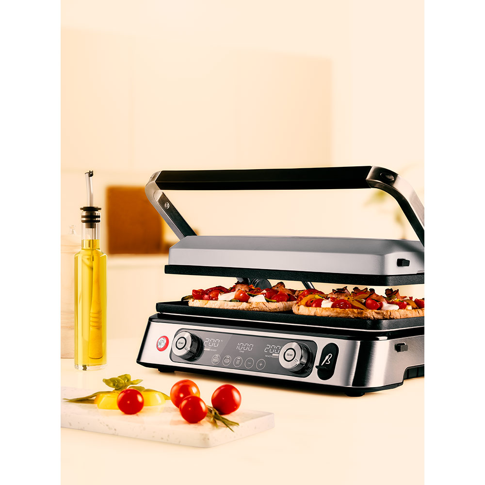 Gratar electric BRAUN MultiGrill 9 Pro CG9167, 2200W, argintiu-negru