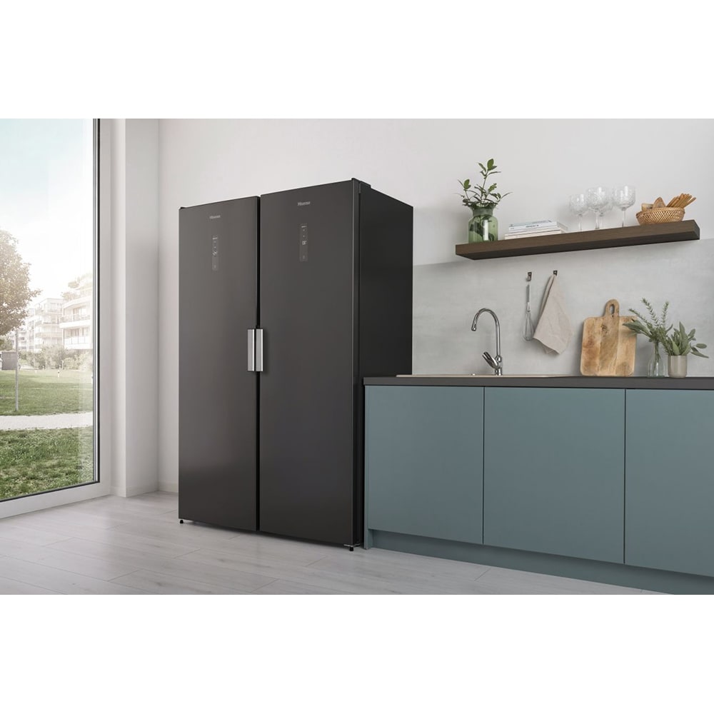 Congelator HISENSE FV358N4EFE, NoFrost, 280 l, H 185 cm, Clasa E, negru