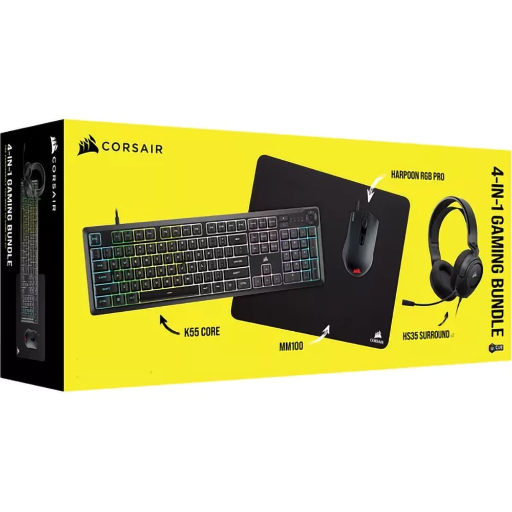 Kit Gaming CORSAIR 4 in 1 CH-9226F65-NA, USB, Layout US, negru