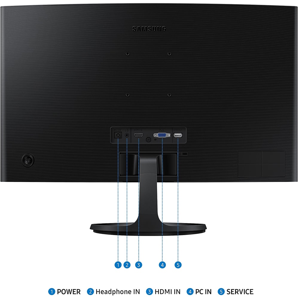 Monitor Gaming curbat LED VA SAMSUNG Essential S3 S36GD LS27D360GAUXEN, 27", Full HD, 100Hz, negru