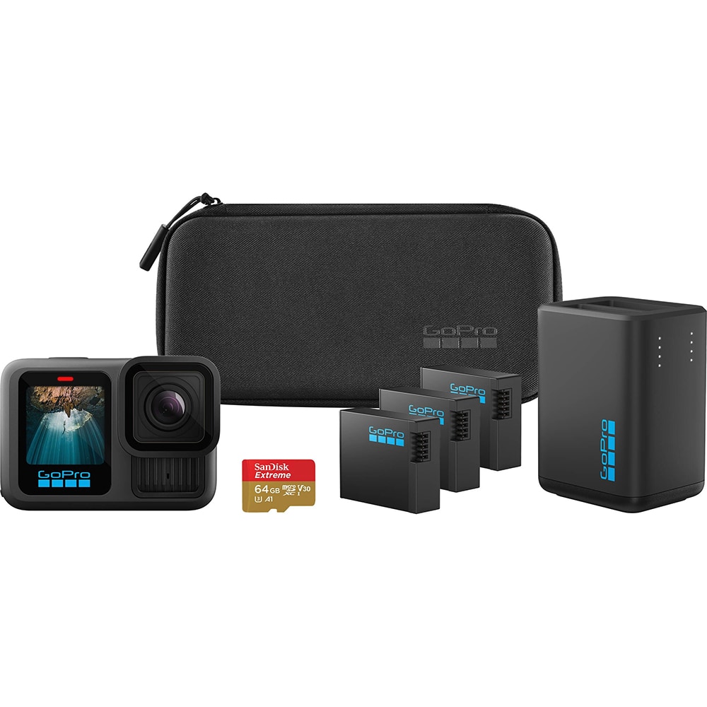 Camera video sport GoPro HERO13 Black Extended Power, Wi-Fi, Bluetooth + Card MicroSD 64GB