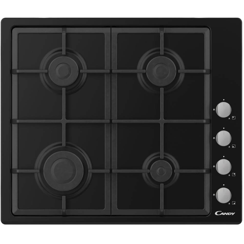 Plita incorporabila CANDY CHG6LB, Gaz, 4 arzatoare, negru