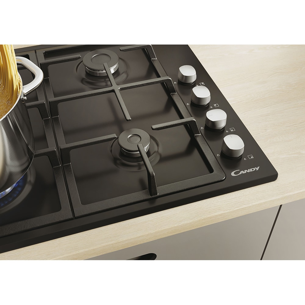 Plita incorporabila CANDY CHG6LB, Gaz, 4 arzatoare, negru