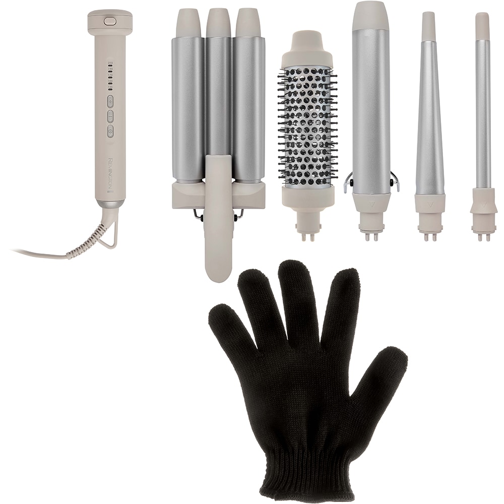 Trusa coafat Multistyler REMINGTON Trendology 5-in-1, 210 grade, invelis ceramic, bej