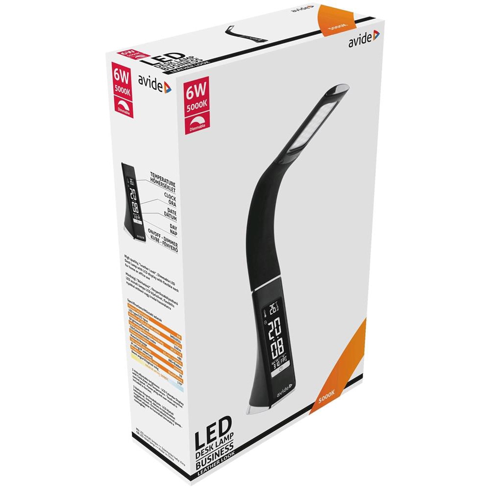 Lampa de birou LED AVIDE Business, 6W, 350lm, negru