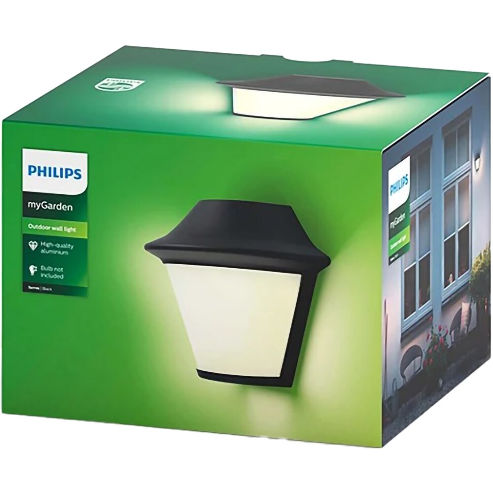 Aplica de exterior PHILIPS Serres 8718696165911, E27, IP44, negru
