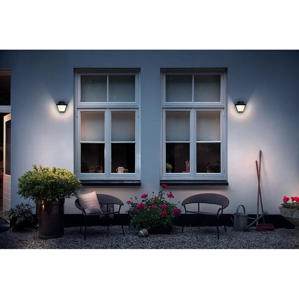 Aplica de exterior PHILIPS Serres 8718696165911, E27, IP44, negru