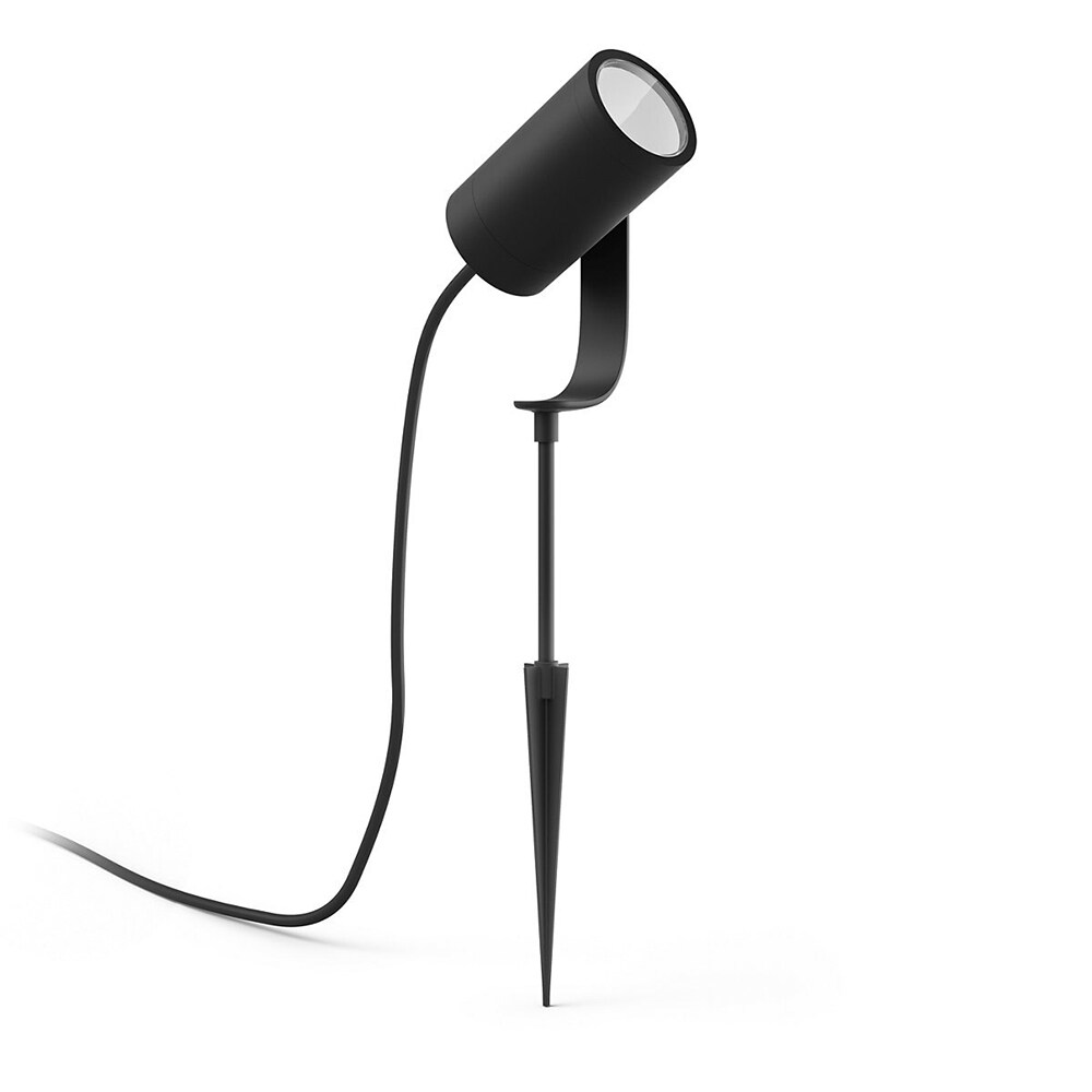 Set 3 spoturi LED smart PHILIPS Hue Lily, 8W, 600 lm, IP65, negru