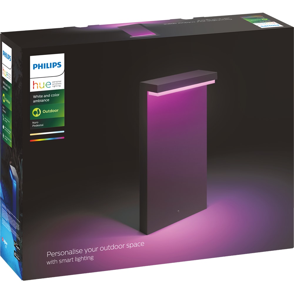 Stalp iluminat smart PHILIPS Hue Nyro, 13.5W, 1020lm, negru