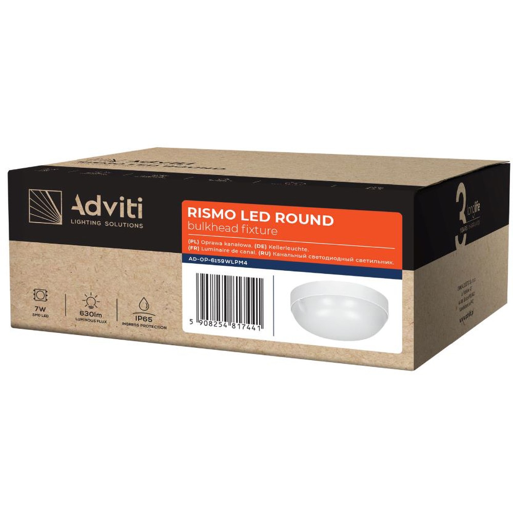 Plafoniera de exterior ADVITI AD-OP-6159WLPM4, LED, 7W, 630lm, Alb