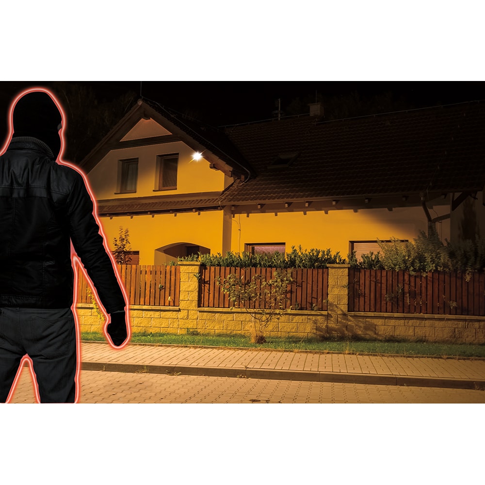 Lampa solara MEDIASHOP Panta Safe Light Solar, 4W, 250lm, IP44, negru