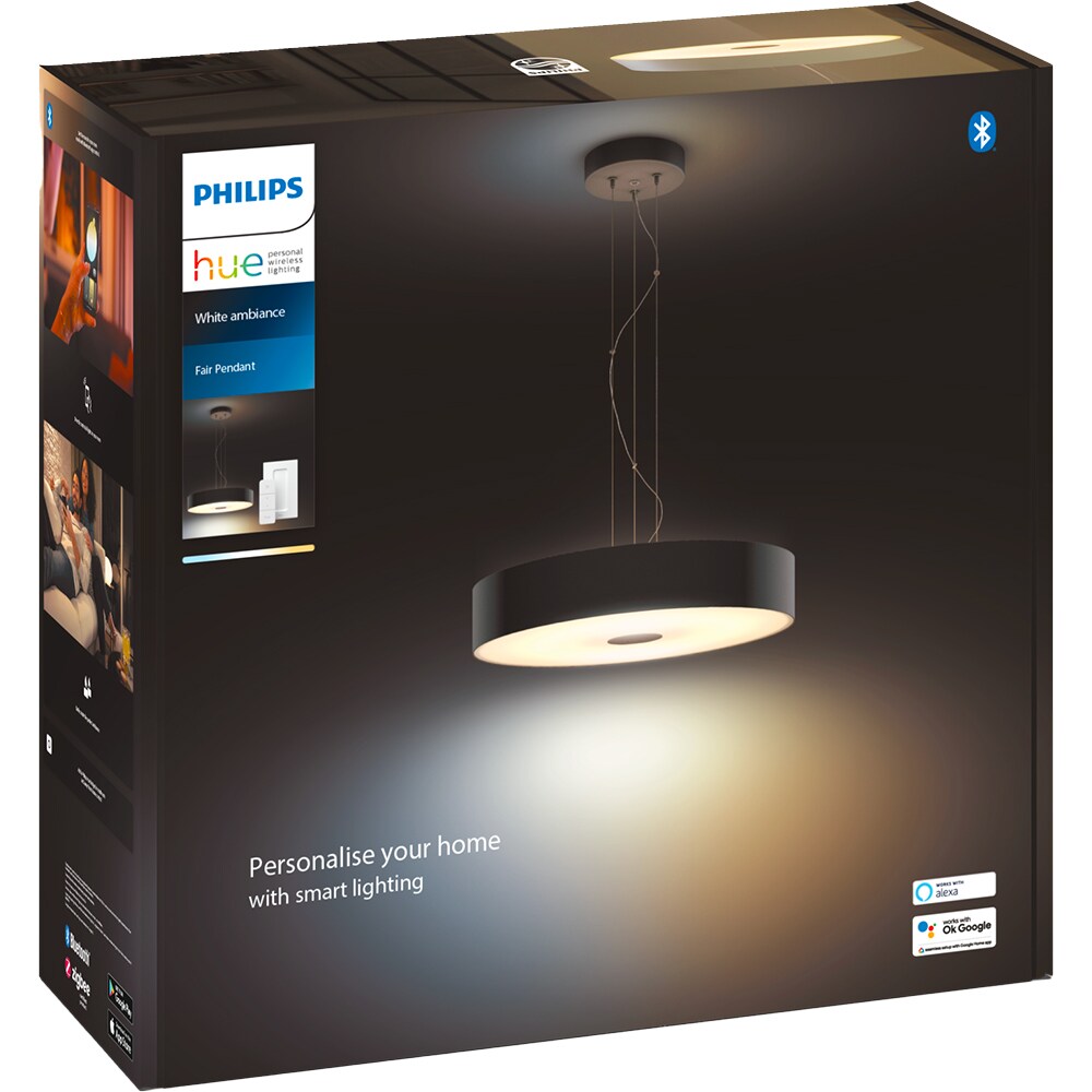 Lustra smart PHILIPS HUE Fair, 25W, LED, negru