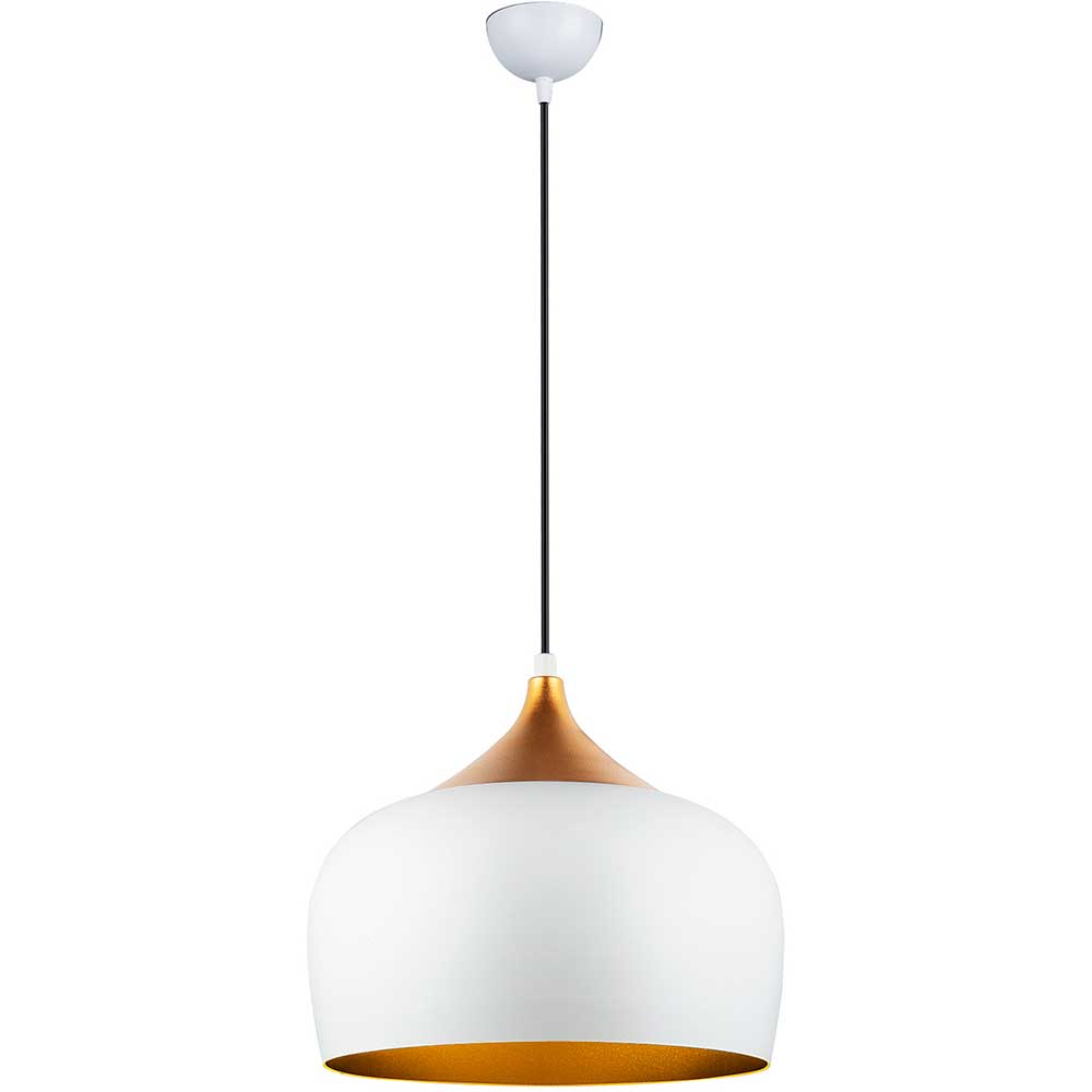 Pendul SQUID LIGHTING Joya, 100W, E27, alb-auriu