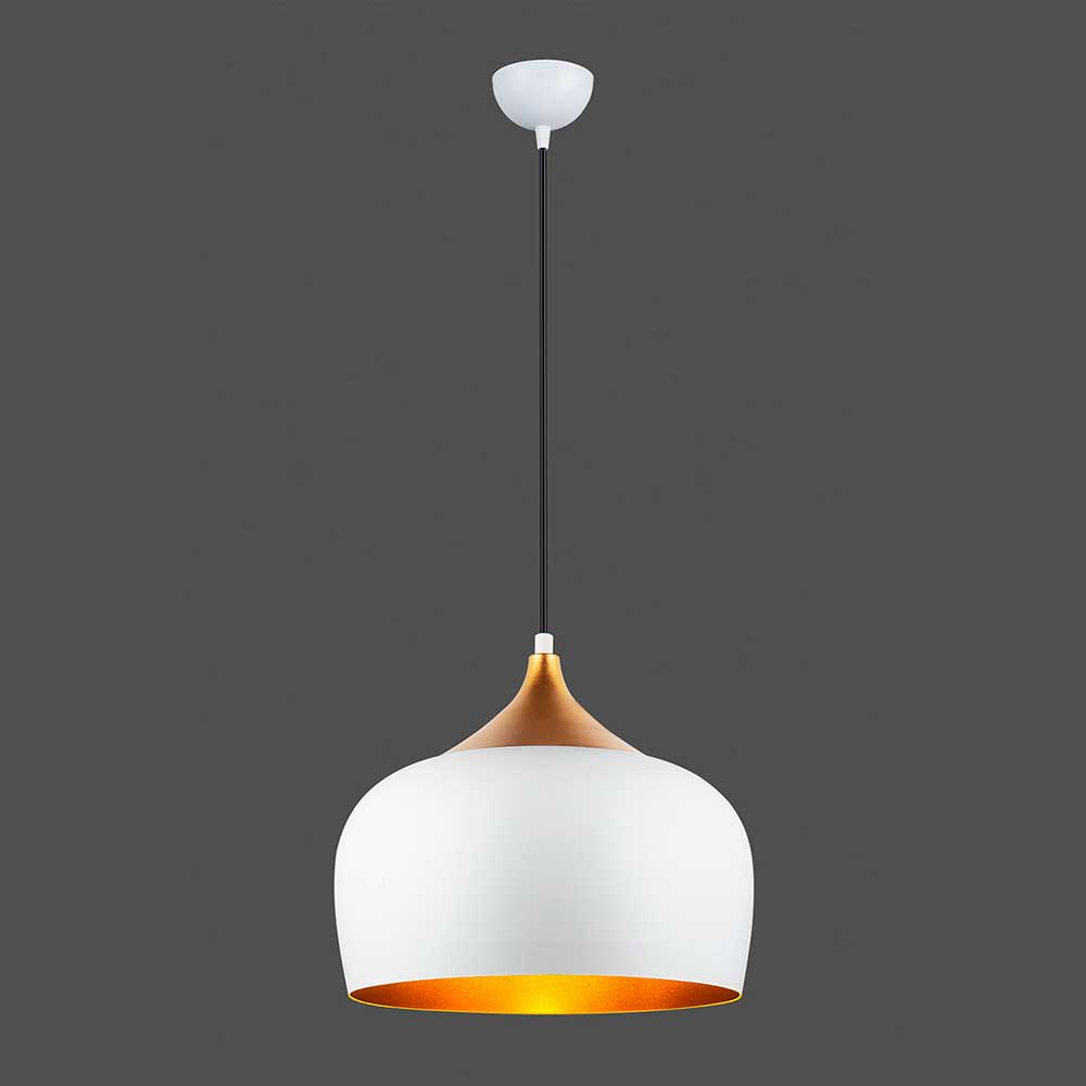 Pendul SQUID LIGHTING Joya, 100W, E27, alb-auriu