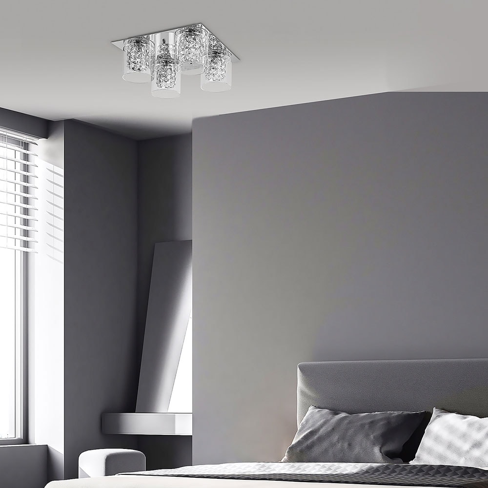 Plafoniera RABALUX Duchess, 40W, G9, IP20, Argintiu