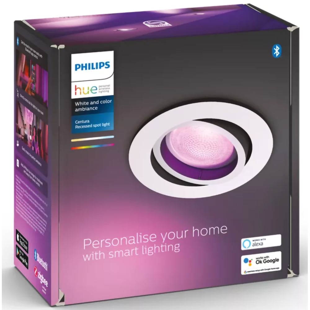 Spot LED PHILIPS HUE 8719514338647, 5.7W, 350lm, Wi-Fi, Alb