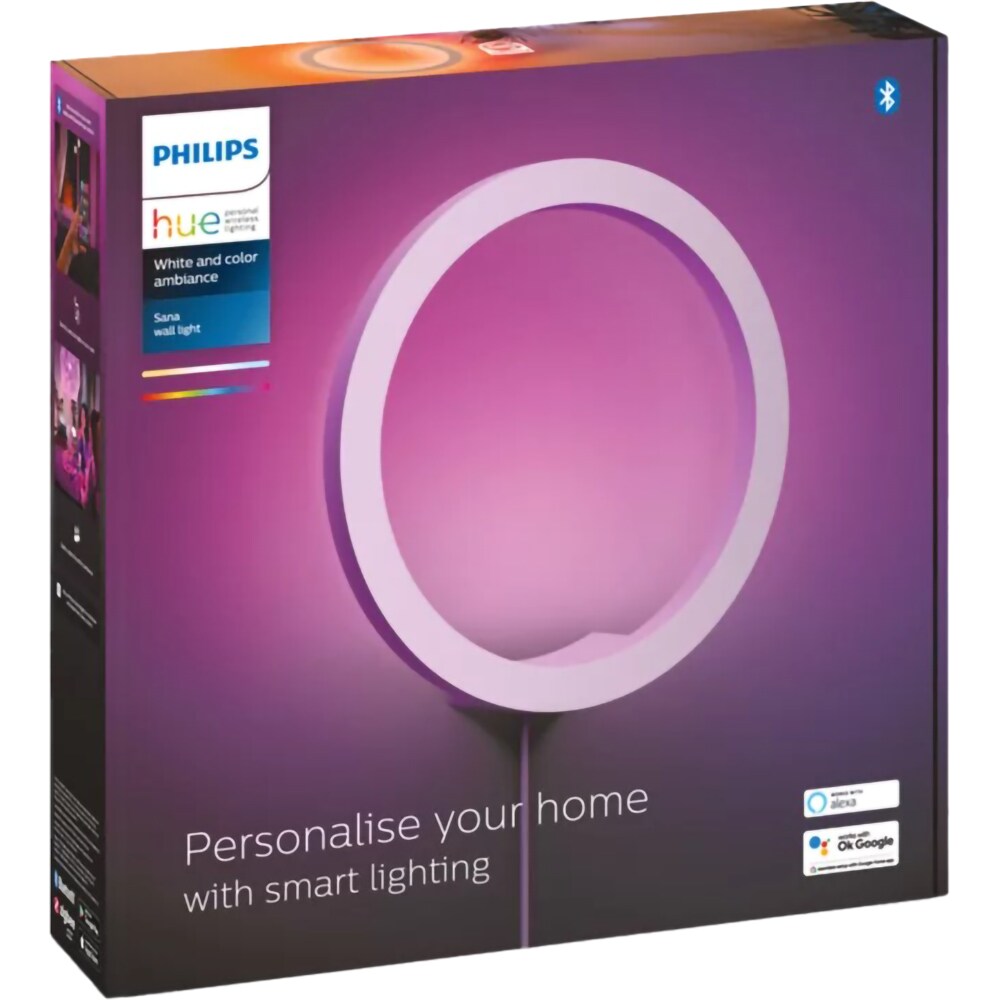 Lampa de interior LED RGB PHILIPS HUE 8719514343405, 20W, 1400lm, Wi-Fi, Alb