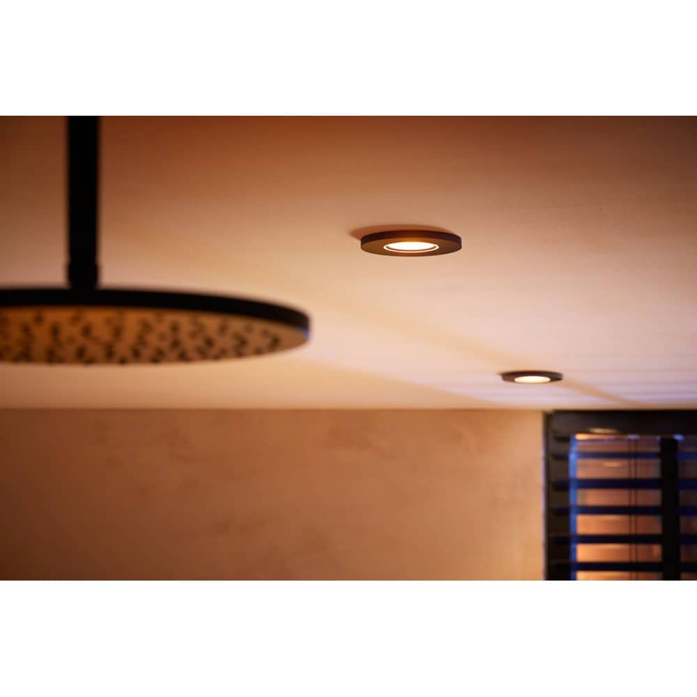 Spot LED smart PHILIPS HUE Xamento 8719514452138, 5.7W, 1050lm, IP44, RGB, negru