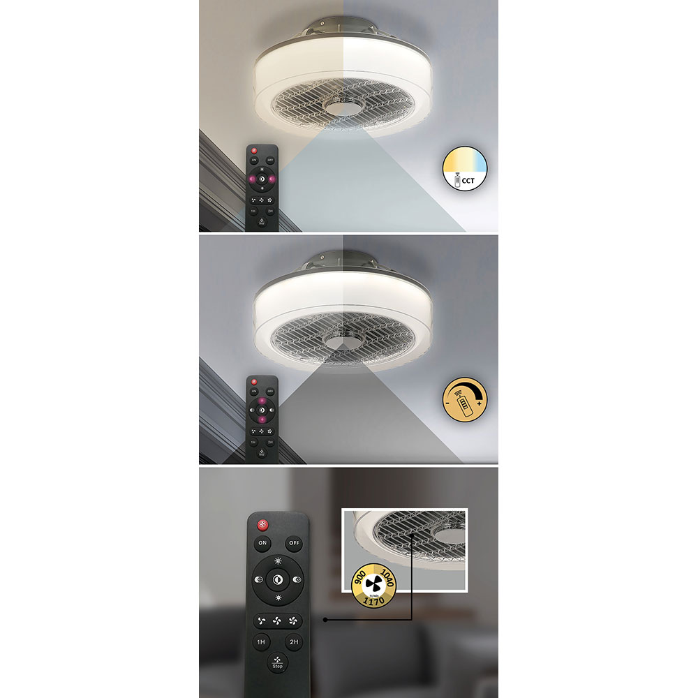 Plafoniera RABALUX Dalfon, 30W, LED, IP20, Gri