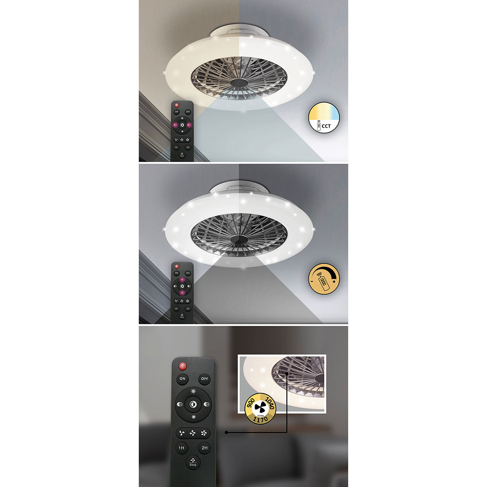 Plafoniera RABALUX Dalfon, 30W, LED, IP20, Argintiu