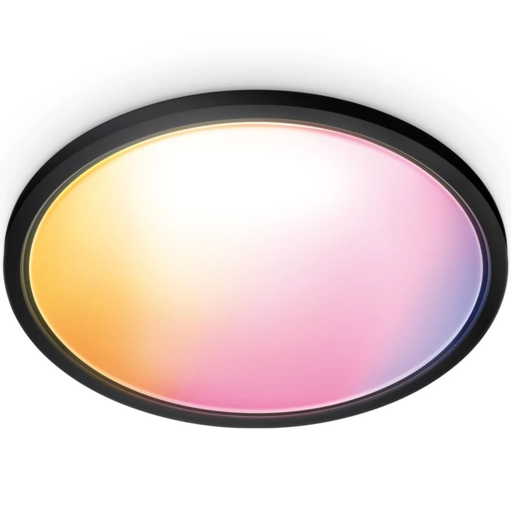 Plafoniera LED Smart WIZ Superslim, 32W, 3750lm, Wi-Fi, negru