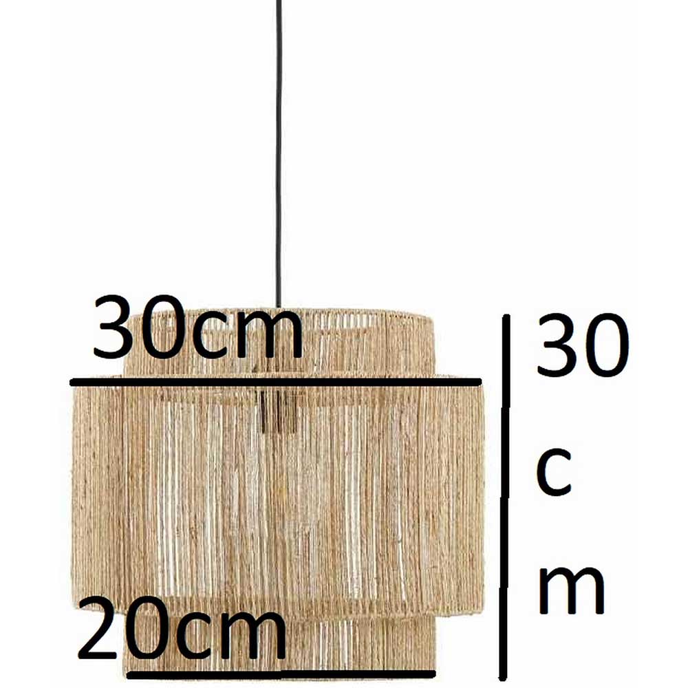Pendul SQUID LIGHTING Ip sarim Natural 2, 60W, E27, bej
