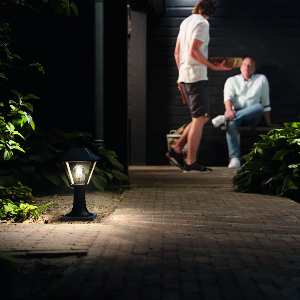 Stalp pentru iluminat exterior PHILIPS Alpenglow, E27, 60W, negru