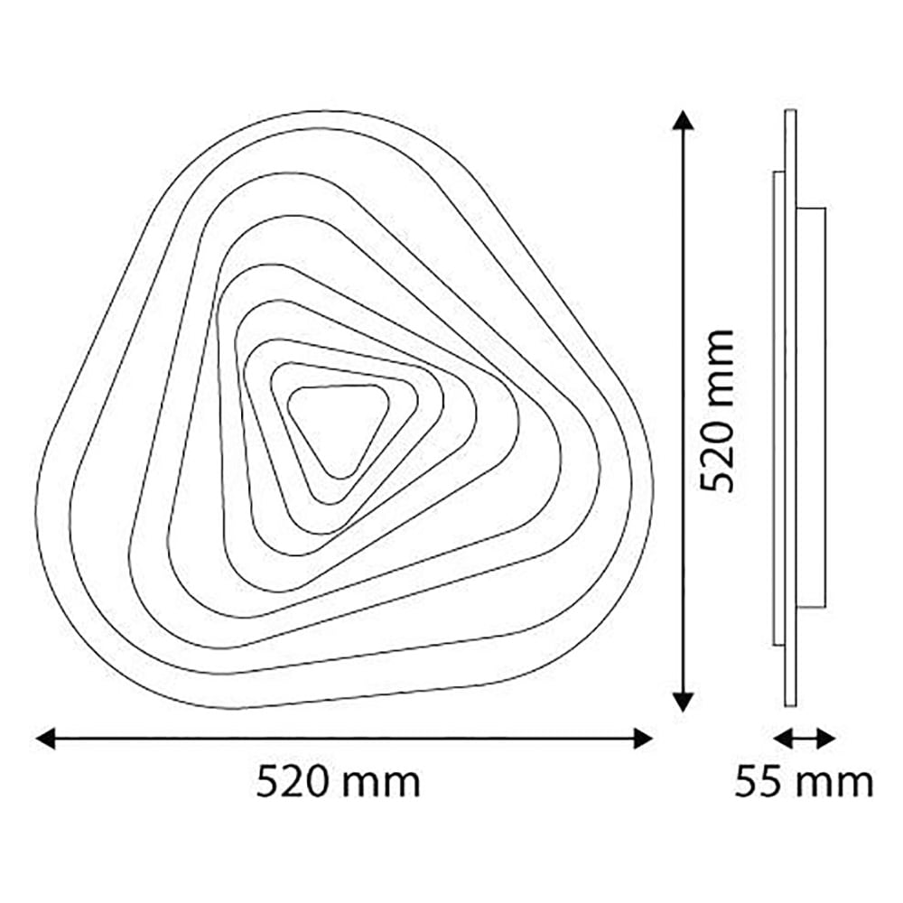 Plafoniera LED AVIDE Yvette, 90W, 7110lm, IP20, alb