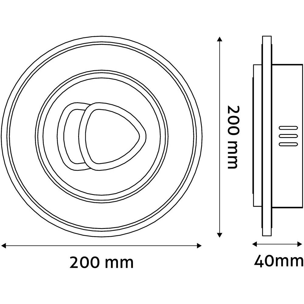 Aplica LED AVIDE Milo Mini, 34W, 2370lm, IP20, alb