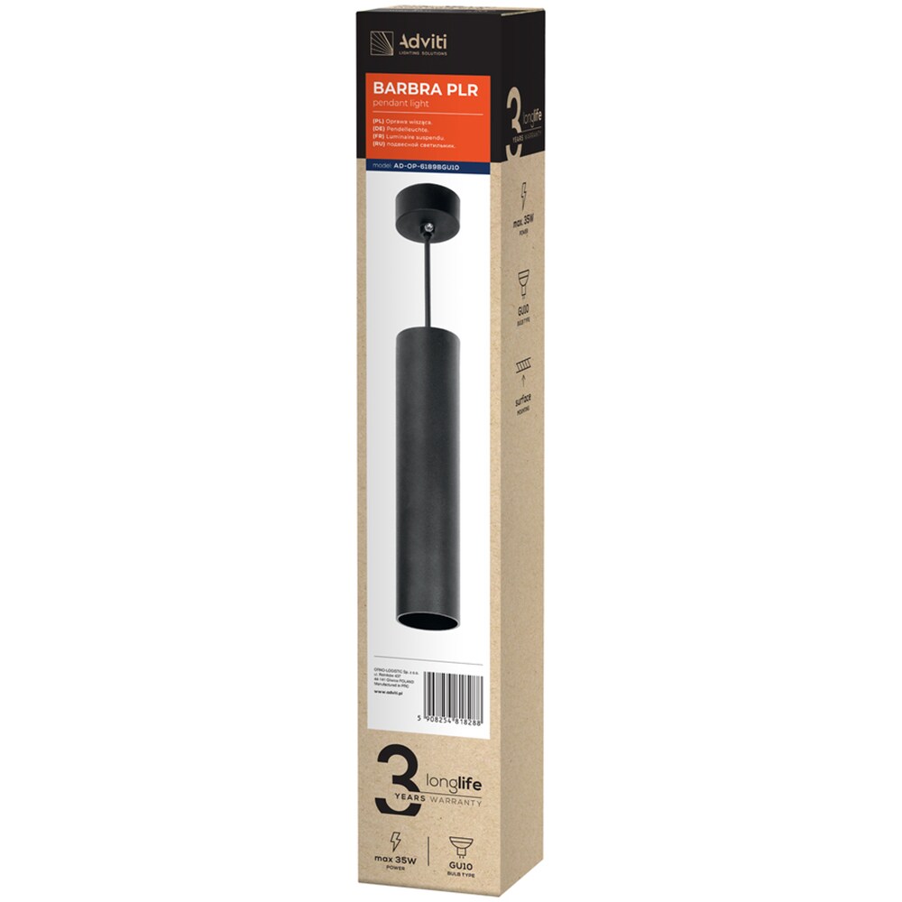 Pendul ADVITI AD-OP-6189BGU10, 35W, GU10, negru