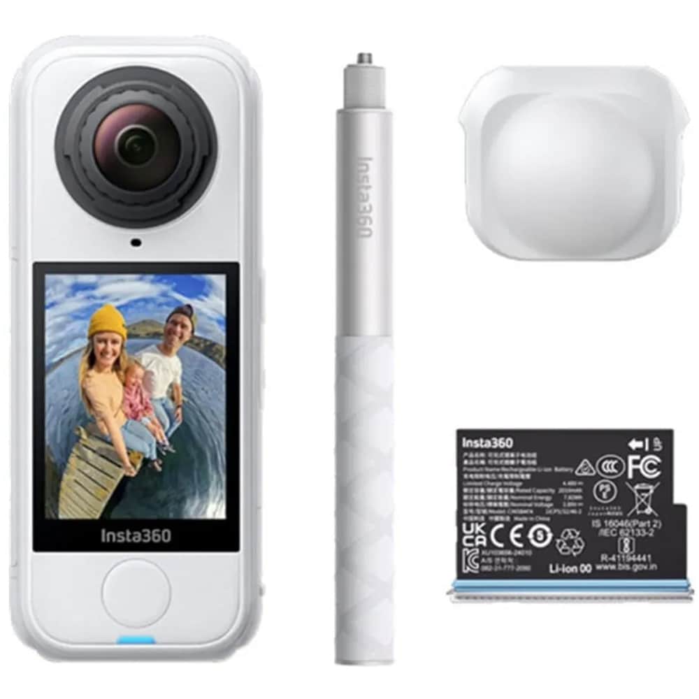 Camera video sport INSTA360 X4 Air Starter Bundle, 8K, Wi-Fi, Bluetooth, alb