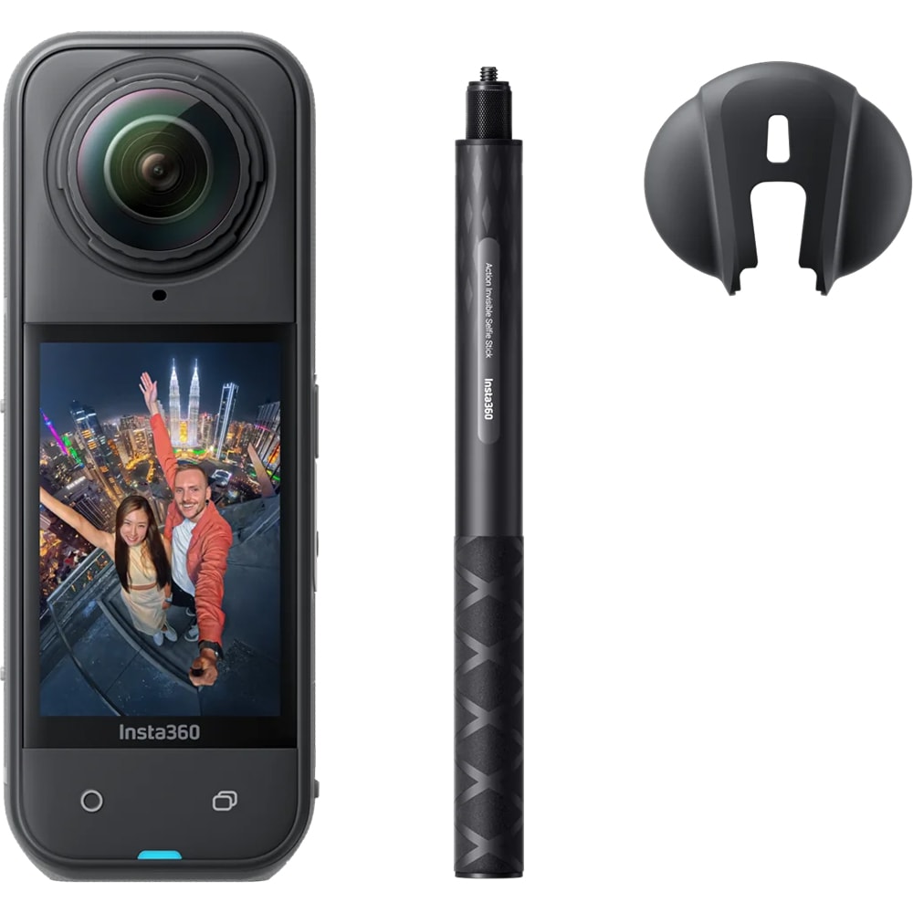 Camera video sport INSTA360 X5 Snowboard Bundle, 8K, Wi-Fi, Bluetooth, negru