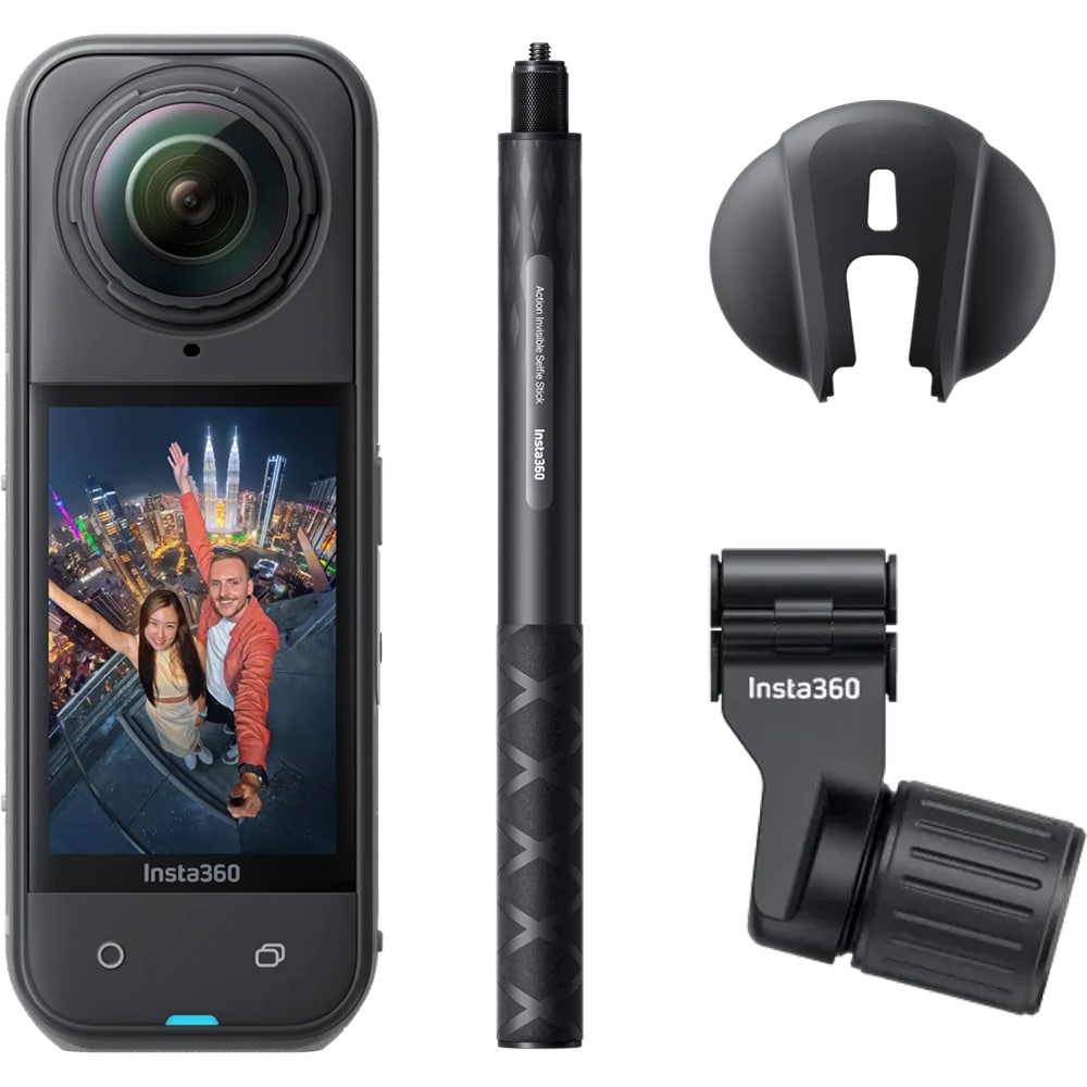 Camera video sport INSTA360 X5 Ski Bundle, 8K, Wi-Fi, Bluetooth, negru
