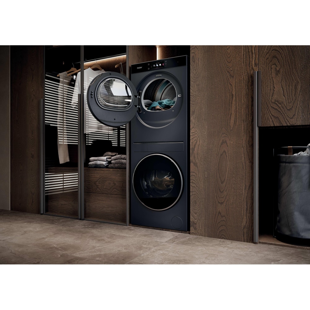 Masina de spalat rufe frontala cu uscator HAIER Couture Care Collection 11 CLC108-GNU1-S, Smart AI, 10/8 kg, 1400rpm, Clasa A/B, Wi-Fi, albastru