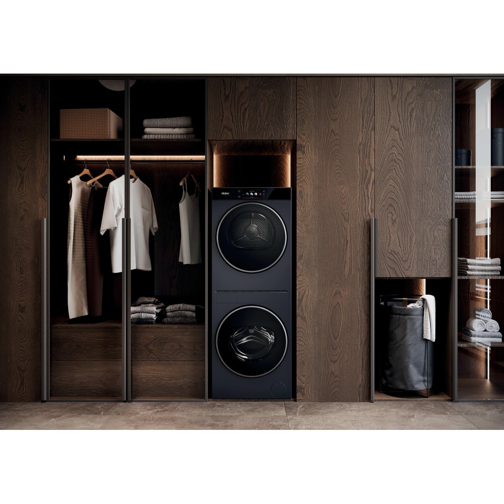 Masina de spalat rufe frontala cu uscator HAIER Couture Care Collection 11 CLC108-GNU1-S, Smart AI, 10/8 kg, 1400rpm, Clasa A/B, Wi-Fi, albastru