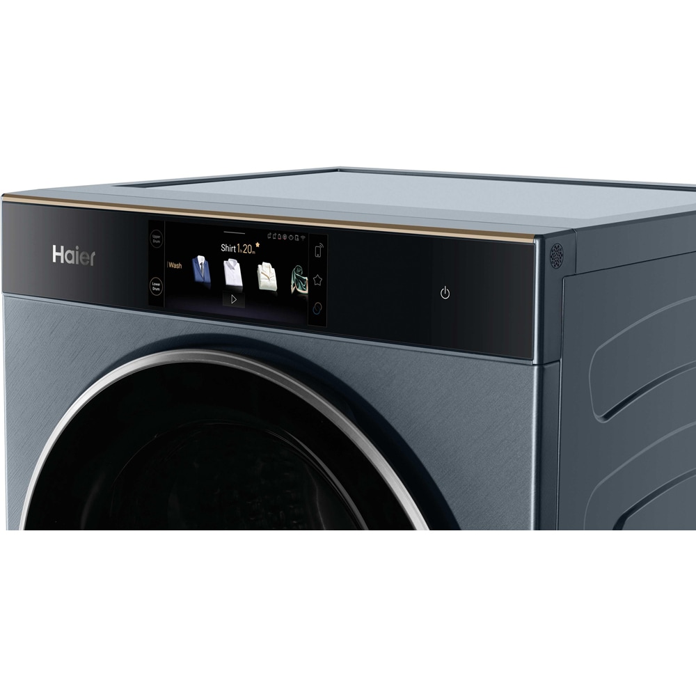 Masina de spalat rufe frontala cu uscator HAIER Couture Care Collection 11 CLC108-GNU1-S, Smart AI, 10/8 kg, 1400rpm, Clasa A/B, Wi-Fi, albastru
