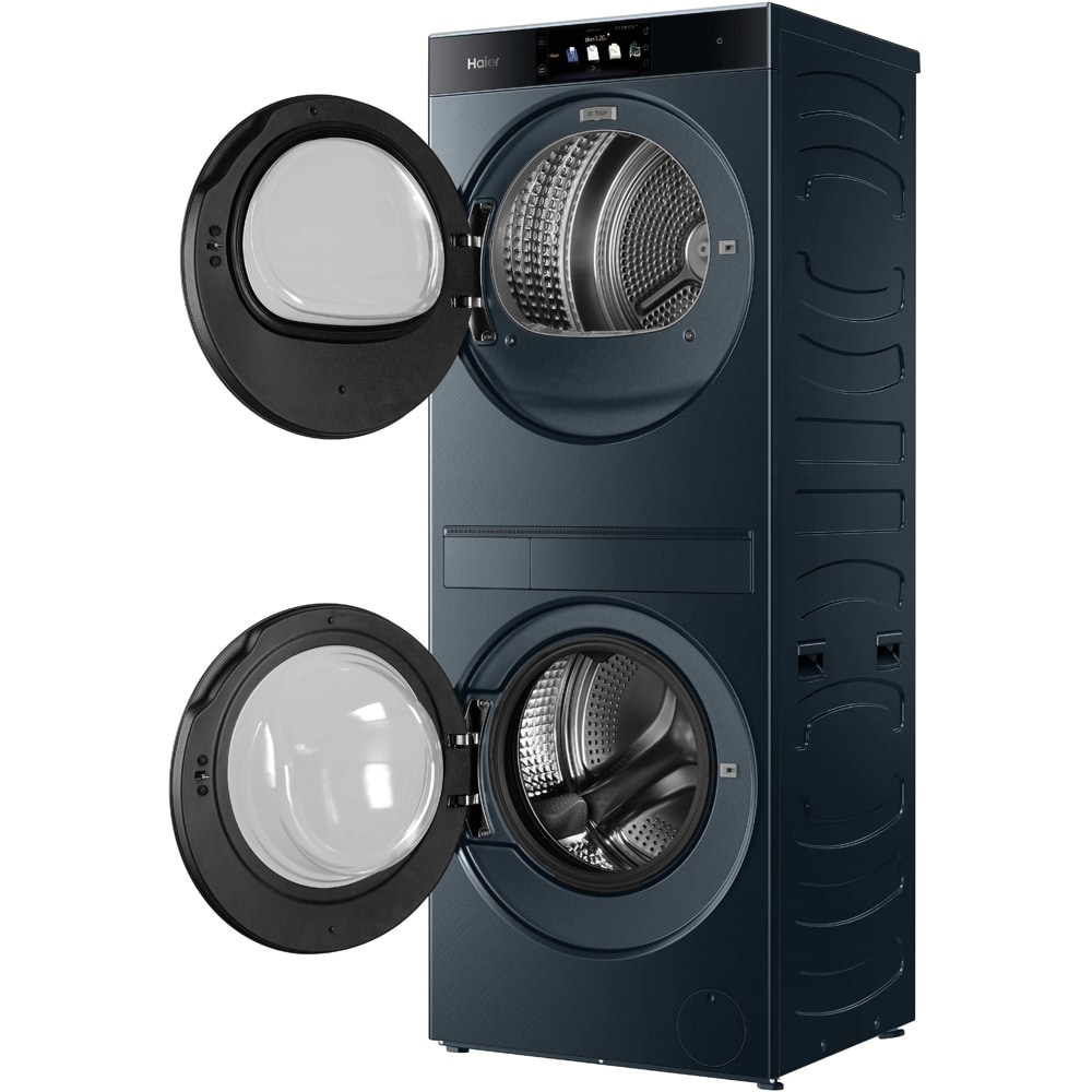 Masina de spalat rufe frontala cu uscator HAIER Couture Care Collection 11 CLC108-GNU1-S, Smart AI, 10/8 kg, 1400rpm, Clasa A/B, Wi-Fi, albastru