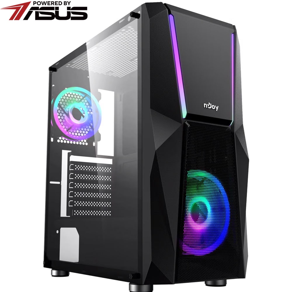 Sistem Desktop Gaming MYRIA Digital V41 Powered by ASUS, Intel Core I5-13400F pana la 4.6GHz, 16GB, SSD 500GB, NVIDIA GeForce GTX 1650 4GB, Ubuntu