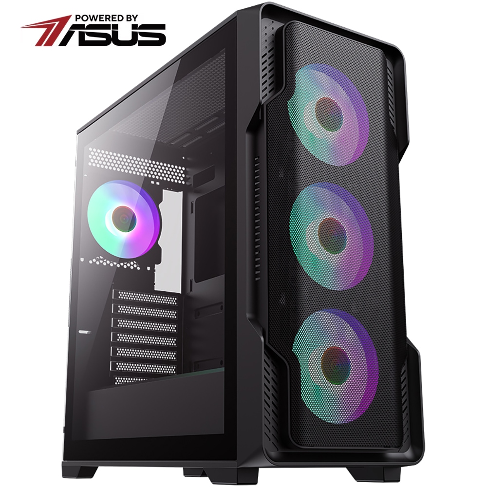 Sistem Desktop PC MYRIA Style V102 Powered by ASUS, AMD Ryzen 5 9600X pana la 5.4GHz, 32GB, SSD 1TB, NVIDIA GeForce RTX 5070 12GB, Ubuntu