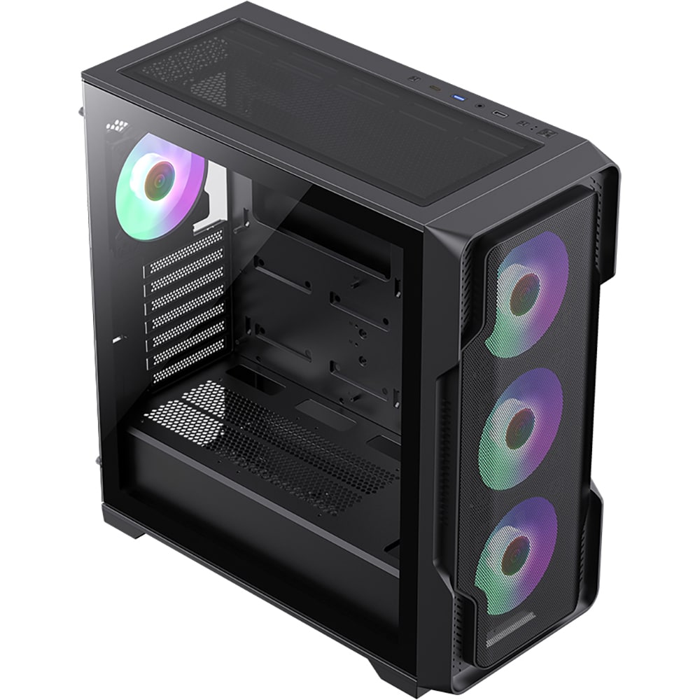 Sistem Desktop PC MYRIA Style V102 Powered by ASUS, AMD Ryzen 5 9600X pana la 5.4GHz, 32GB, SSD 1TB, NVIDIA GeForce RTX 5070 12GB, Ubuntu