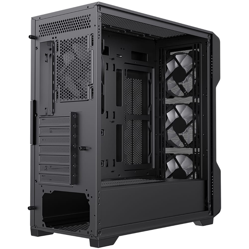 Sistem Desktop PC MYRIA Style V102 Powered by ASUS, AMD Ryzen 5 9600X pana la 5.4GHz, 32GB, SSD 1TB, NVIDIA GeForce RTX 5070 12GB, Ubuntu