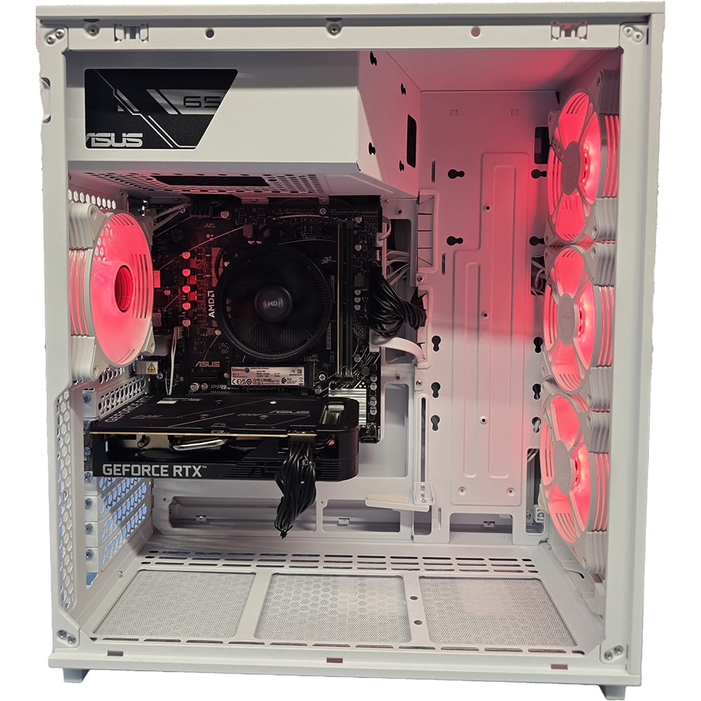 Sistem Desktop PC MYRIA STYLE V104 Powered by ASUS, AMD Ryzen 5 8400F pana la 4.7GHz, 16GB, SSD 1TB, NVIDIA GeForce RTX 5050 8GB, Ubuntu
