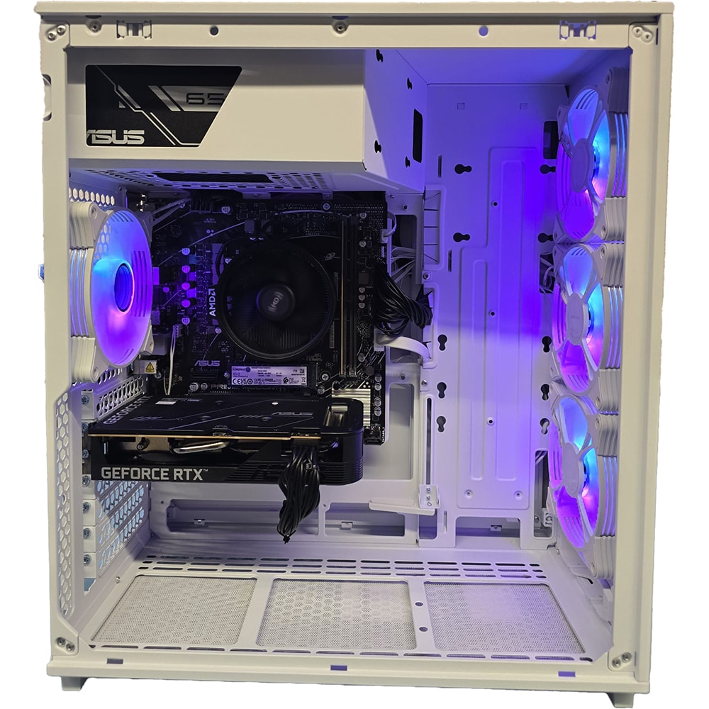 Sistem Desktop PC MYRIA STYLE V104 Powered by ASUS, AMD Ryzen 5 8400F pana la 4.7GHz, 16GB, SSD 1TB, NVIDIA GeForce RTX 5050 8GB, Ubuntu