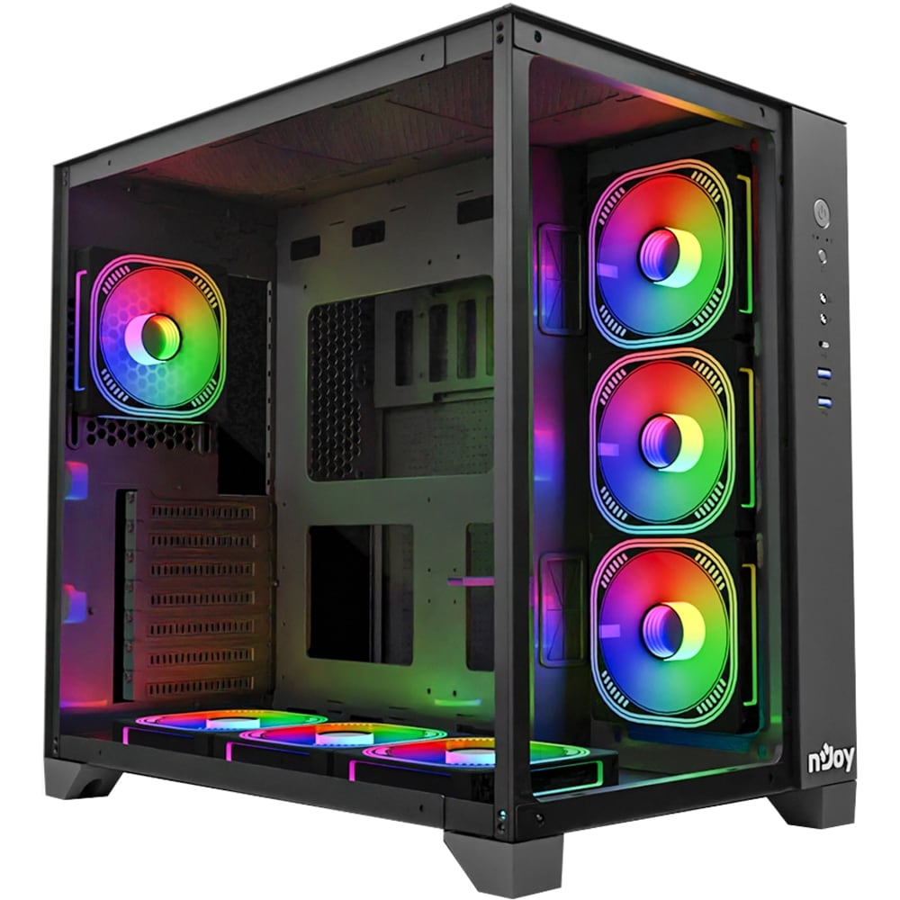Sistem Desktop PC MYRIA Style V89 Powered by ASUS, AMD Ryzen 7 9800X3D pana la 5.2GHz, 32GB, SSD 1TB, NVIDIA GeForce RTX 4070 Ti Super 16GB, Ubuntu
