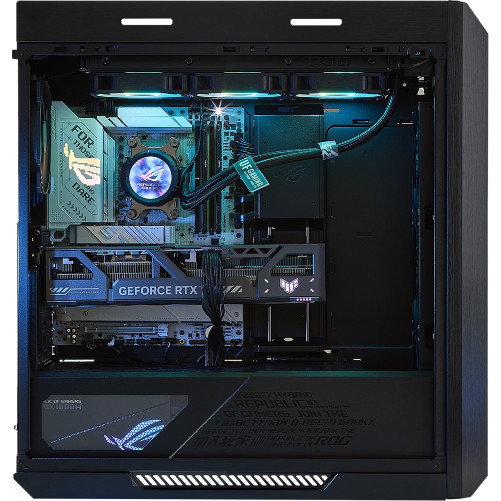Sistem Desktop Gaming MYRIA Style V93W Powered by ASUS, AMD Ryzen 9 9950X pana la 5.7GHz, 64GB, SSD 2TB, NVIDIA GeForce RTX 5090 32GB, Windows 11 Home