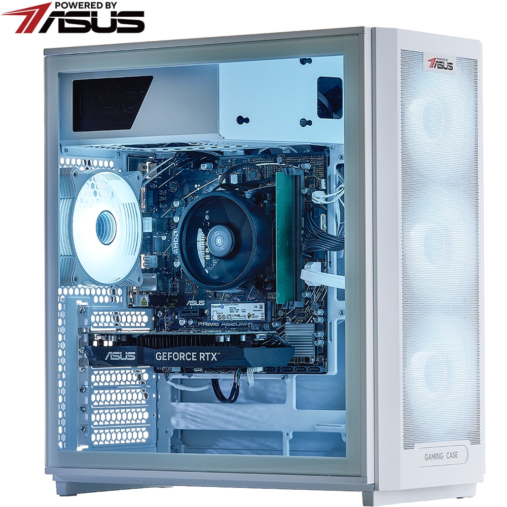 Sistem Desktop PC MYRIA STYLE V94 Powered by ASUS, AMD Ryzen 5 7600 pana la 5.1GHz, 16GB, SSD 1TB, NVIDIA GeForce RTX 3050 6GB, Ubuntu