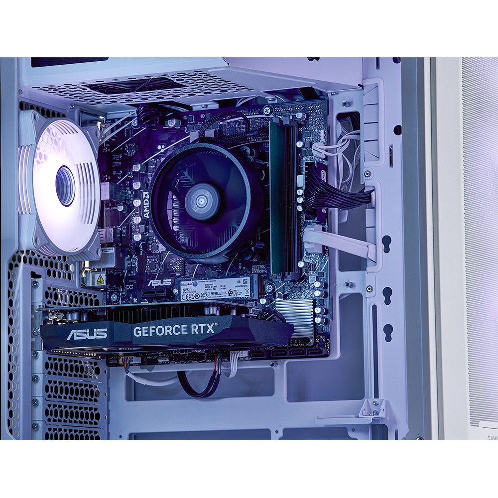 Sistem Desktop PC MYRIA STYLE V94 Powered by ASUS, AMD Ryzen 5 7600 pana la 5.1GHz, 16GB, SSD 1TB, NVIDIA GeForce RTX 3050 6GB, Ubuntu