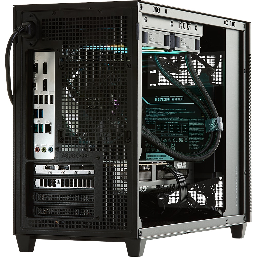 Sistem Desktop PC MYRIA STYLE V97W Powered by ASUS, AMD Ryzen 7 9800X3D pana la 5.2GHz, 32GB, SSD 1TB, NVIDIA GeForce RTX 5070Ti 16GB, Windows 11 Home